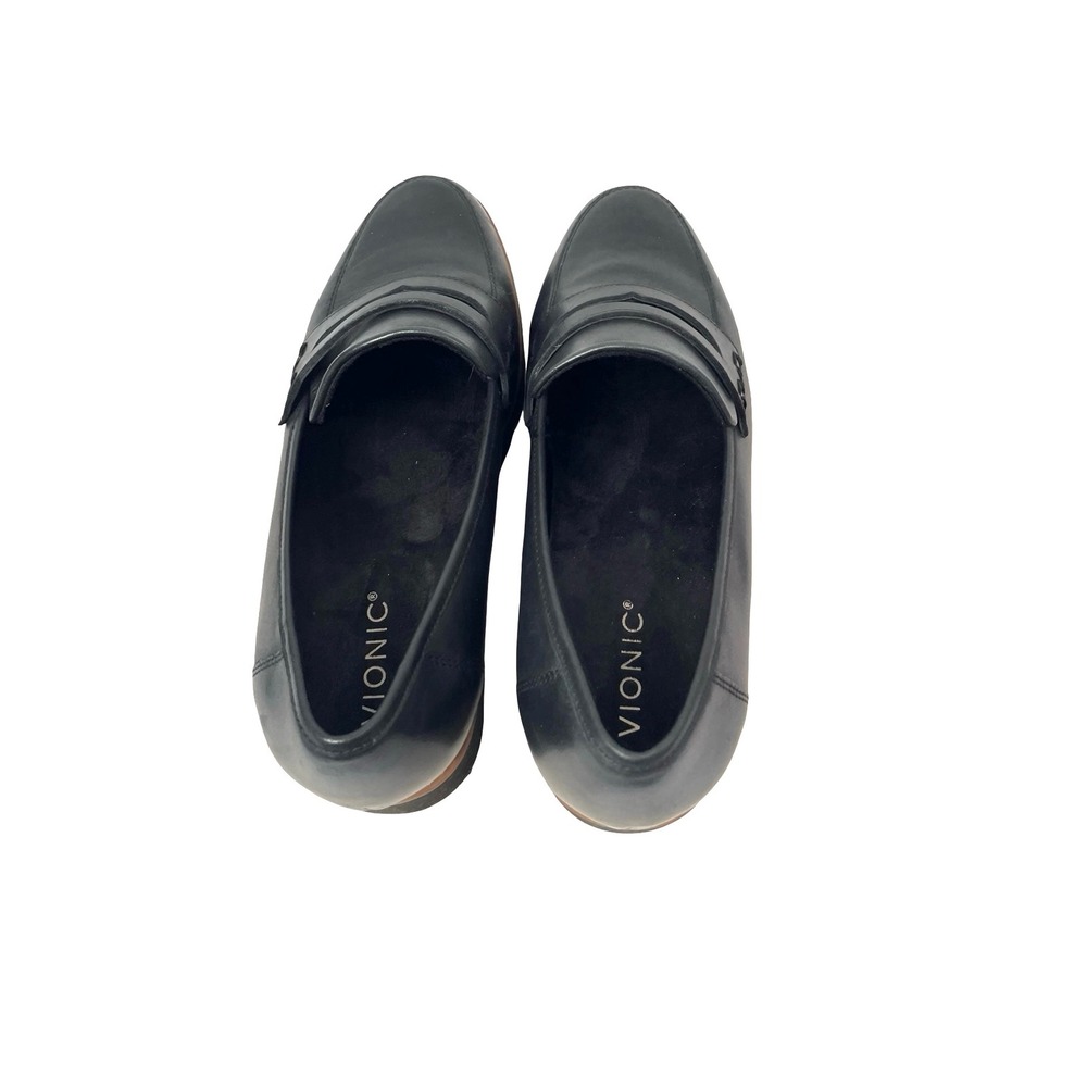 Vionic Cheryl II Lug leather Penny Loafers Size 9 Wide black - Picture 7 of 9